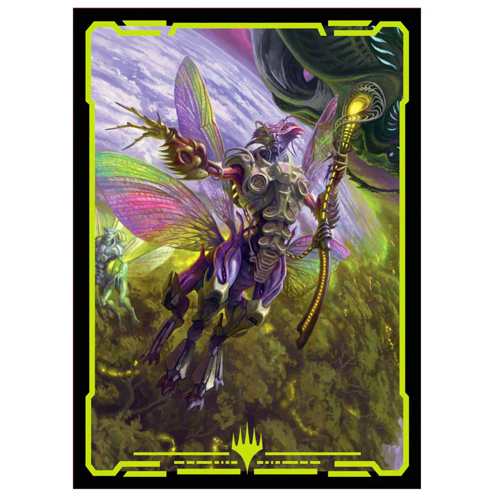 MTG EDGE OF ETERNITIES WORLD SHAPER SLEEVES (100) IN CLEAR DECK BOX - Image 2