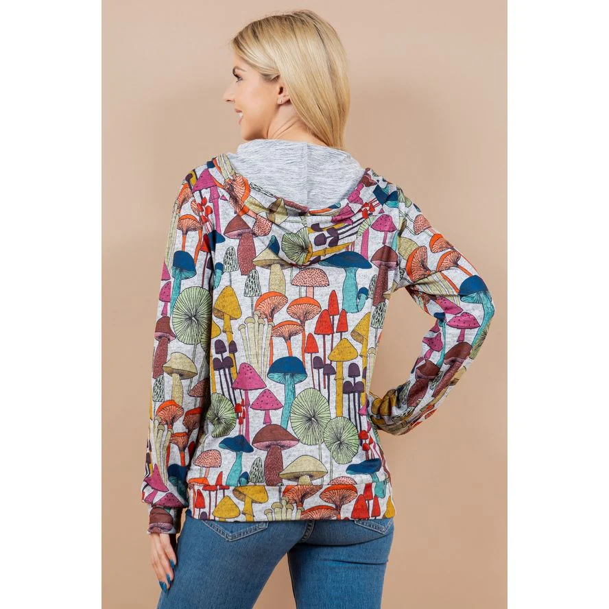 MUSHROOM FOREST ZIP HOODIE - Image 2