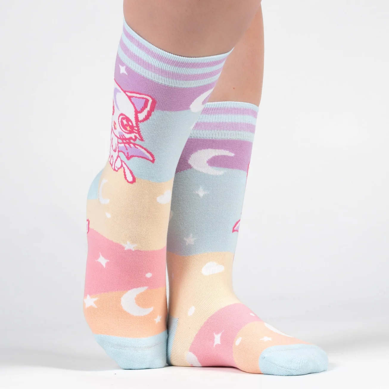 MYSTIC KITTY CREW SOCKS BY FOOTCLOTHES - Image 2