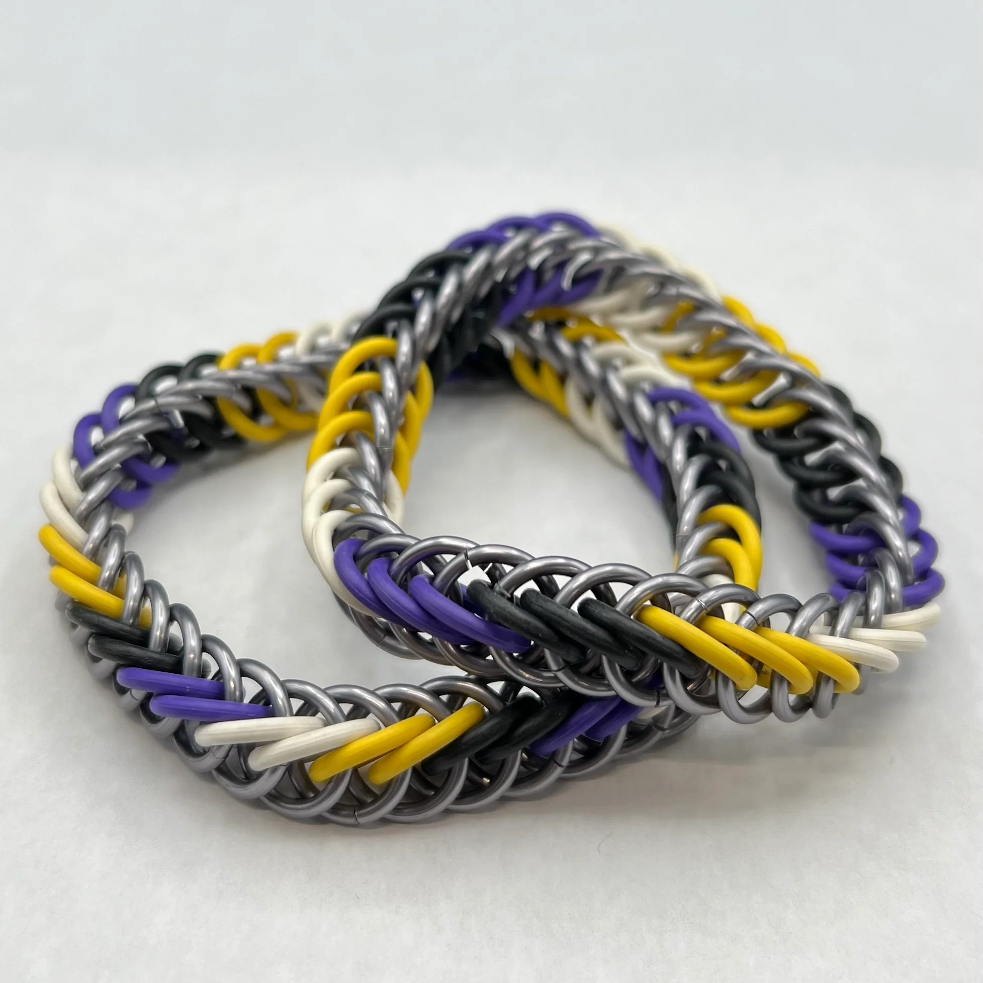 NONBINARY PRIDE CHAINMAIL BRACELET - Image 2