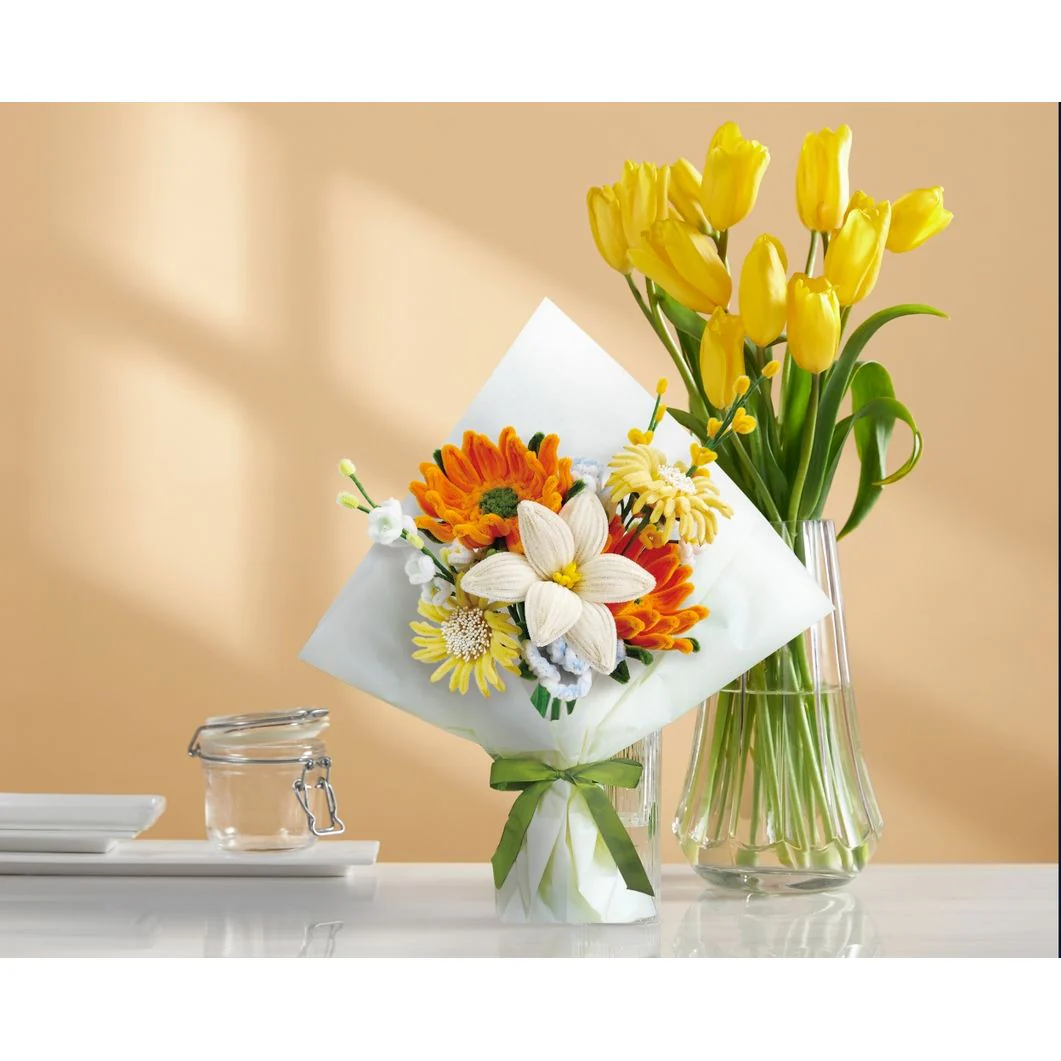 ORANGE MIX CHENILLE FLOWER KIT - Image 3