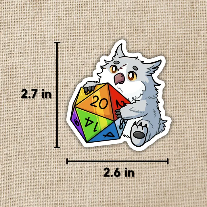 OWL BEAR PRIDE D20 STICKER - Image 2