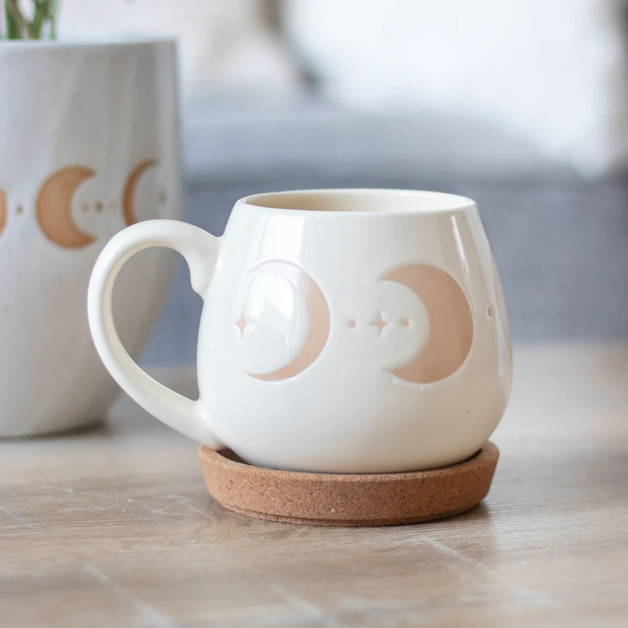PALE MOONLIGHT MOON PHASES MUG