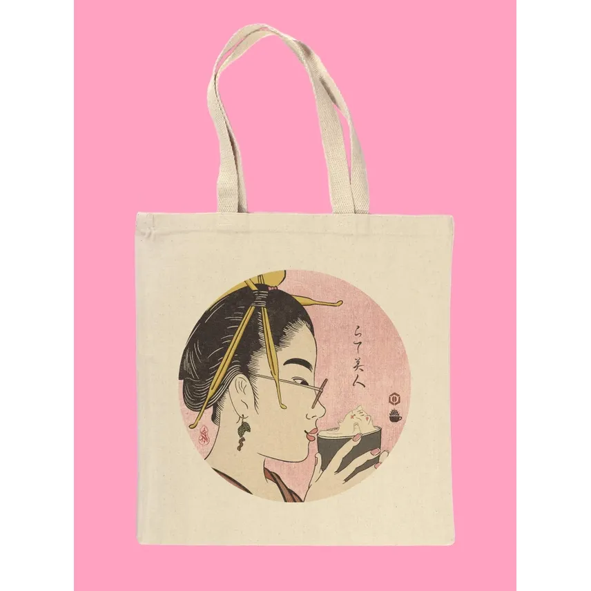 POPKILLER ARTIST SERIES STREET KYAKKEI LATTE BIJIN ONE TOTE BAG