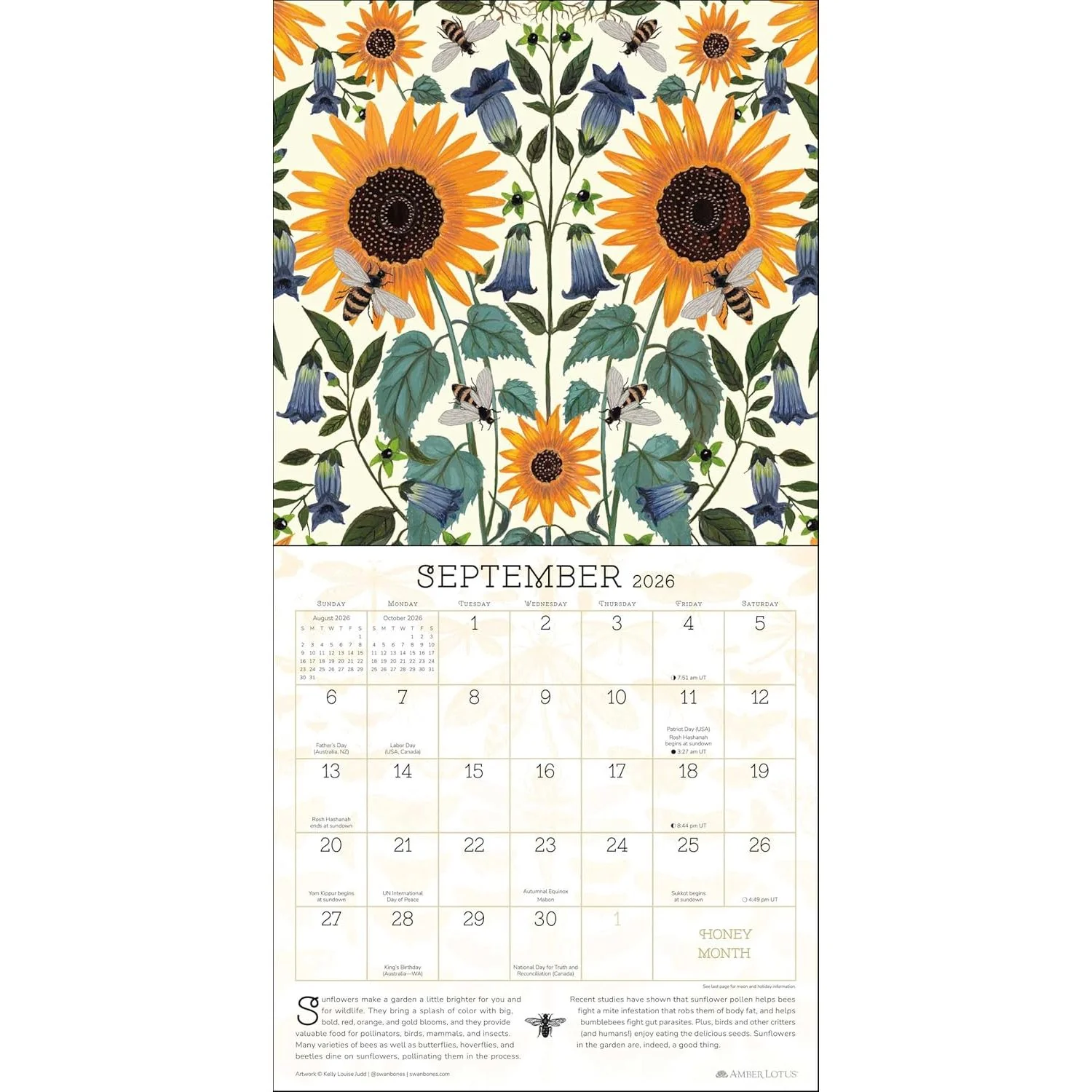 PRAISE FOR POLLINATORS WALL CALENDAR 2026 - Image 4