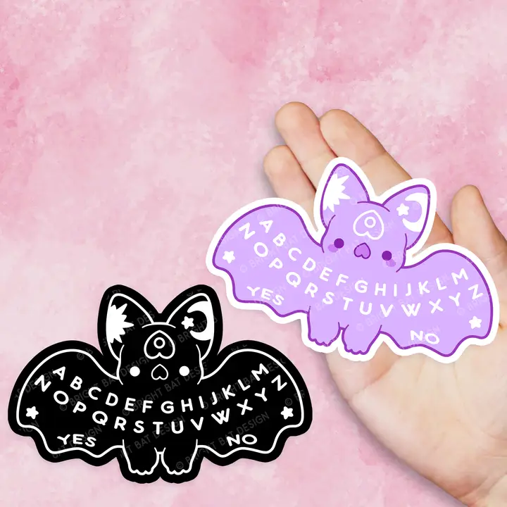 PURPLE BAT SPIRIT BOARD STICKER (PURPLE)
