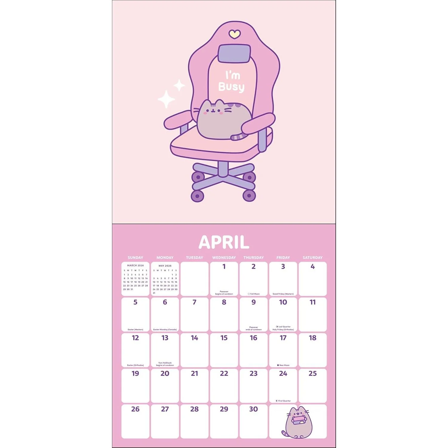 PUSHEEN DAY OFF PLANS 2026 WALL CALENDAR - Image 2