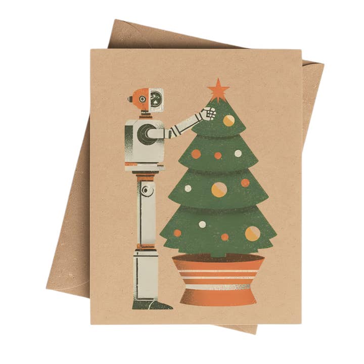 RETRO ROBOT HOLIDAY CARD
