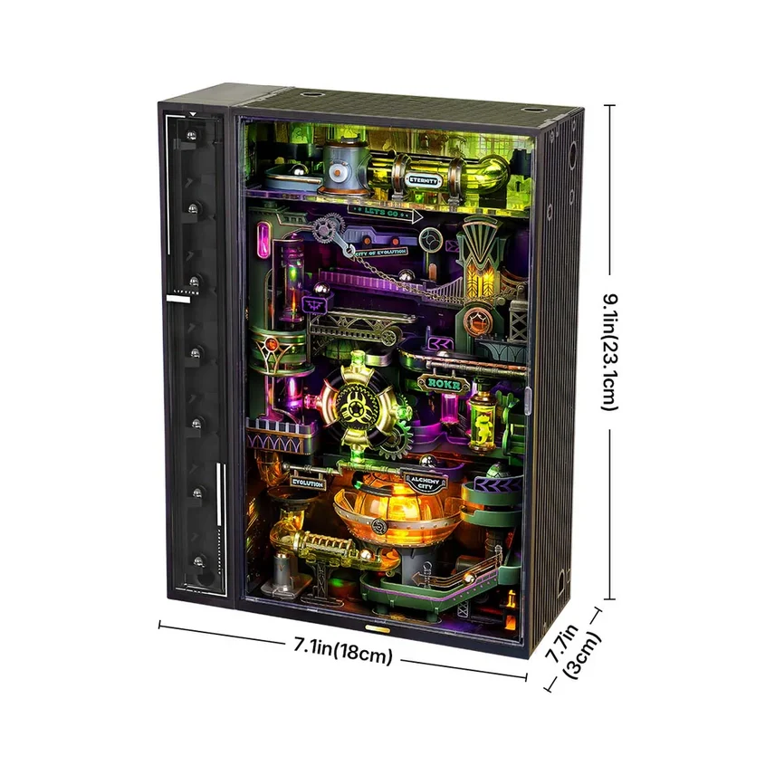 ROKR ALCHEMY CITY MARBLE RUN MECHANICAL 3D PUZZLE