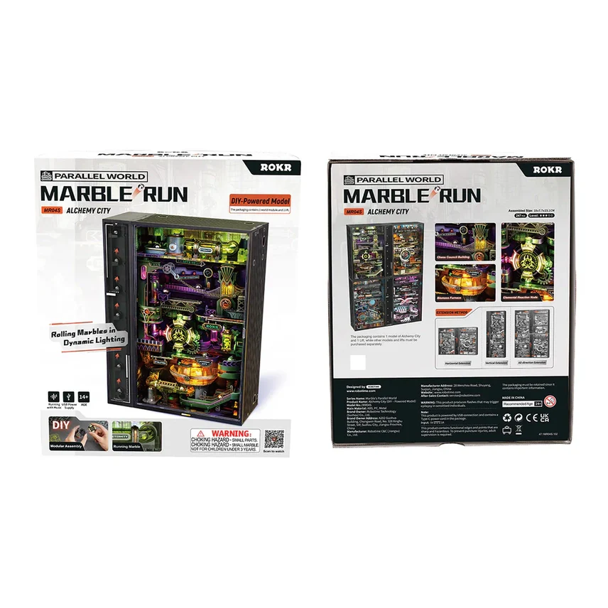 ROKR ALCHEMY CITY MARBLE RUN MECHANICAL 3D PUZZLE - Image 3