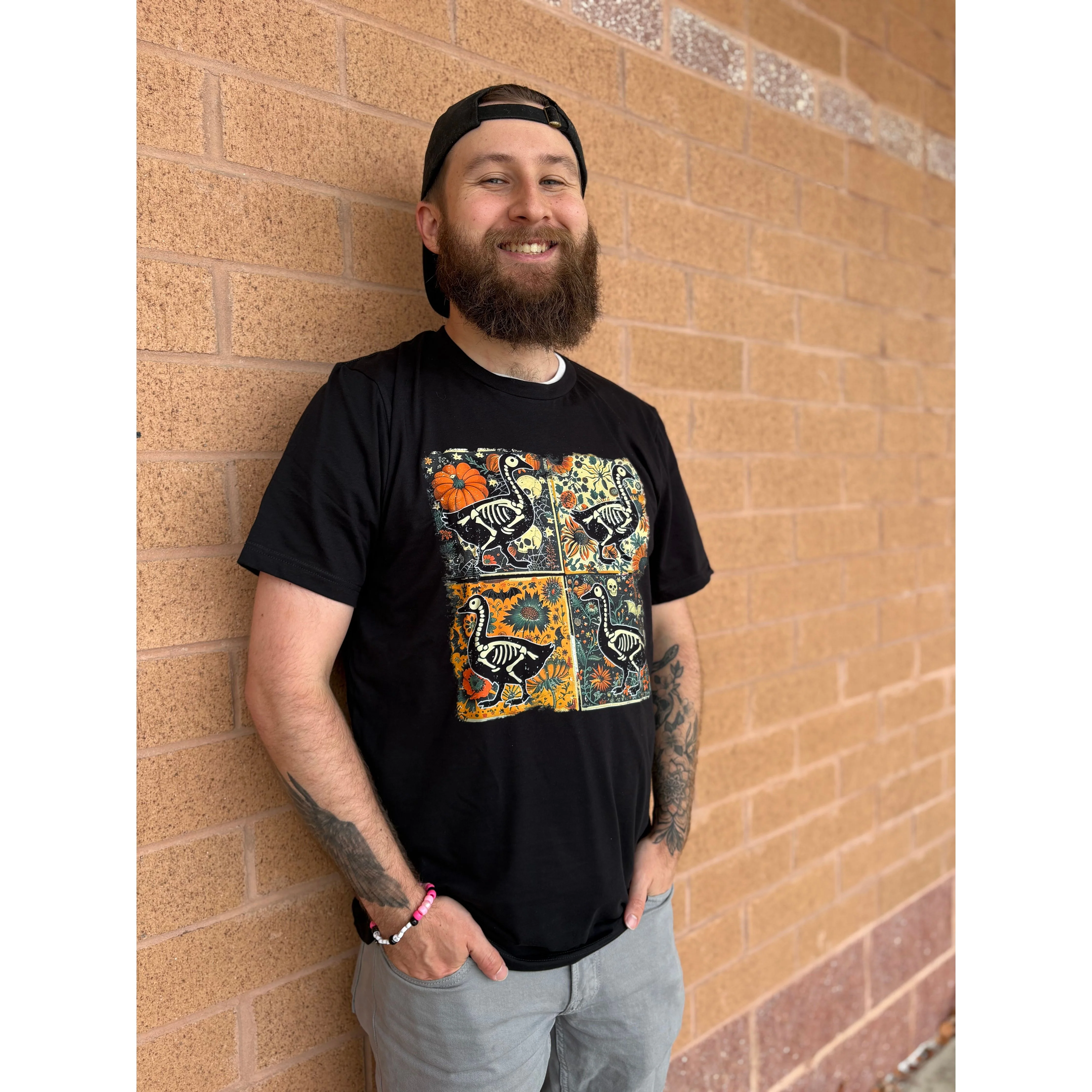 SKELETON GOOSE PATCHWORK T-SHIRT - Image 2