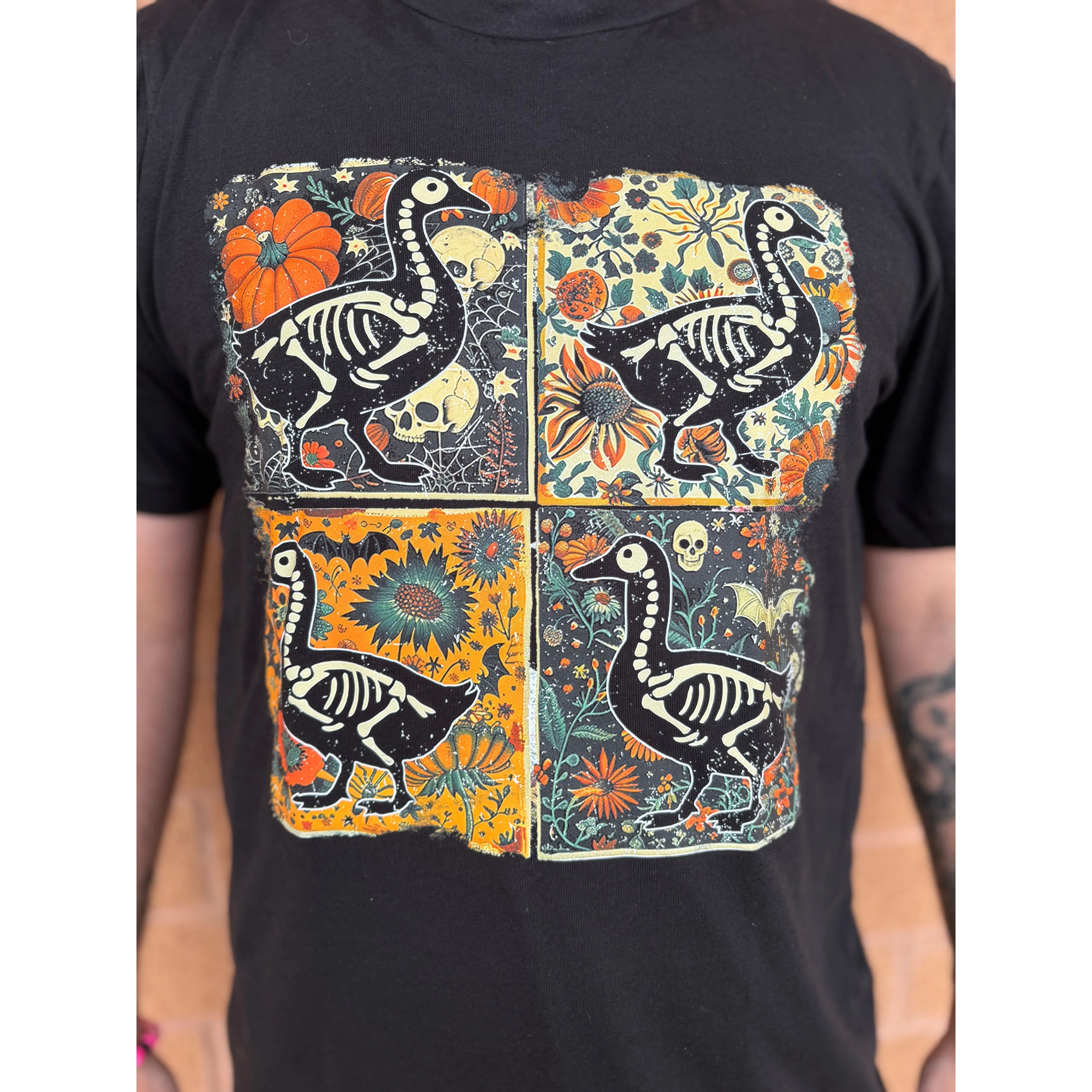 SKELETON GOOSE PATCHWORK T-SHIRT - Image 3