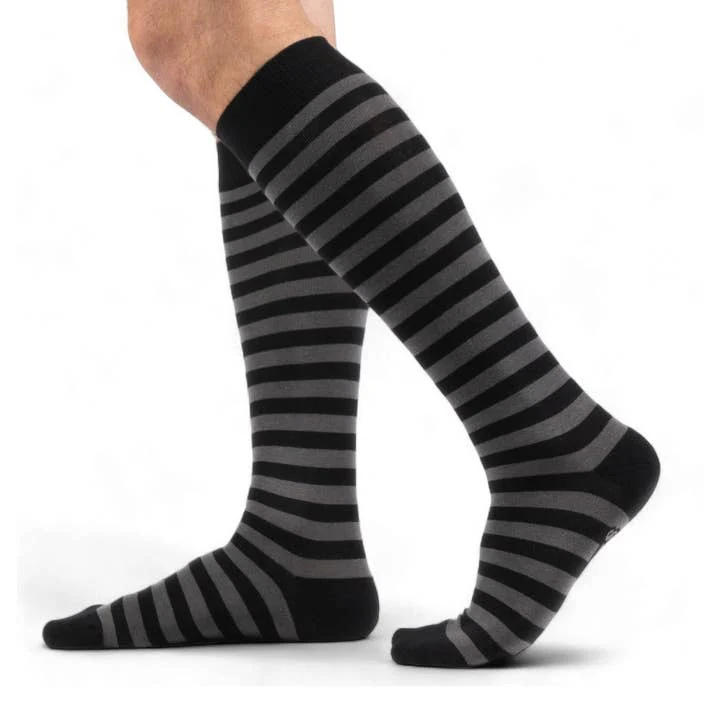 SMOKE AND BLACK HIGH SOCKS BY FOOTCLOTHES - Image 2