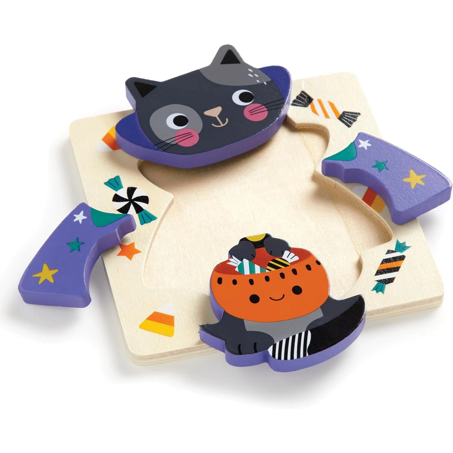 SPOOKY FRIENDS SET OF FOUR WOODEN PUZZLES (AGES 1+) - Image 3
