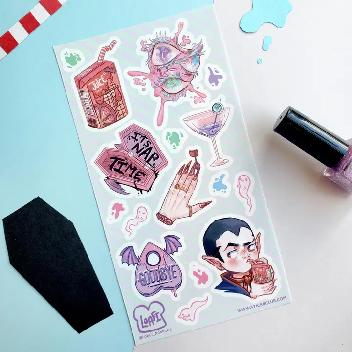 SWEET CREATURES OF THE NIGHT STICKER SHEET - Image 2