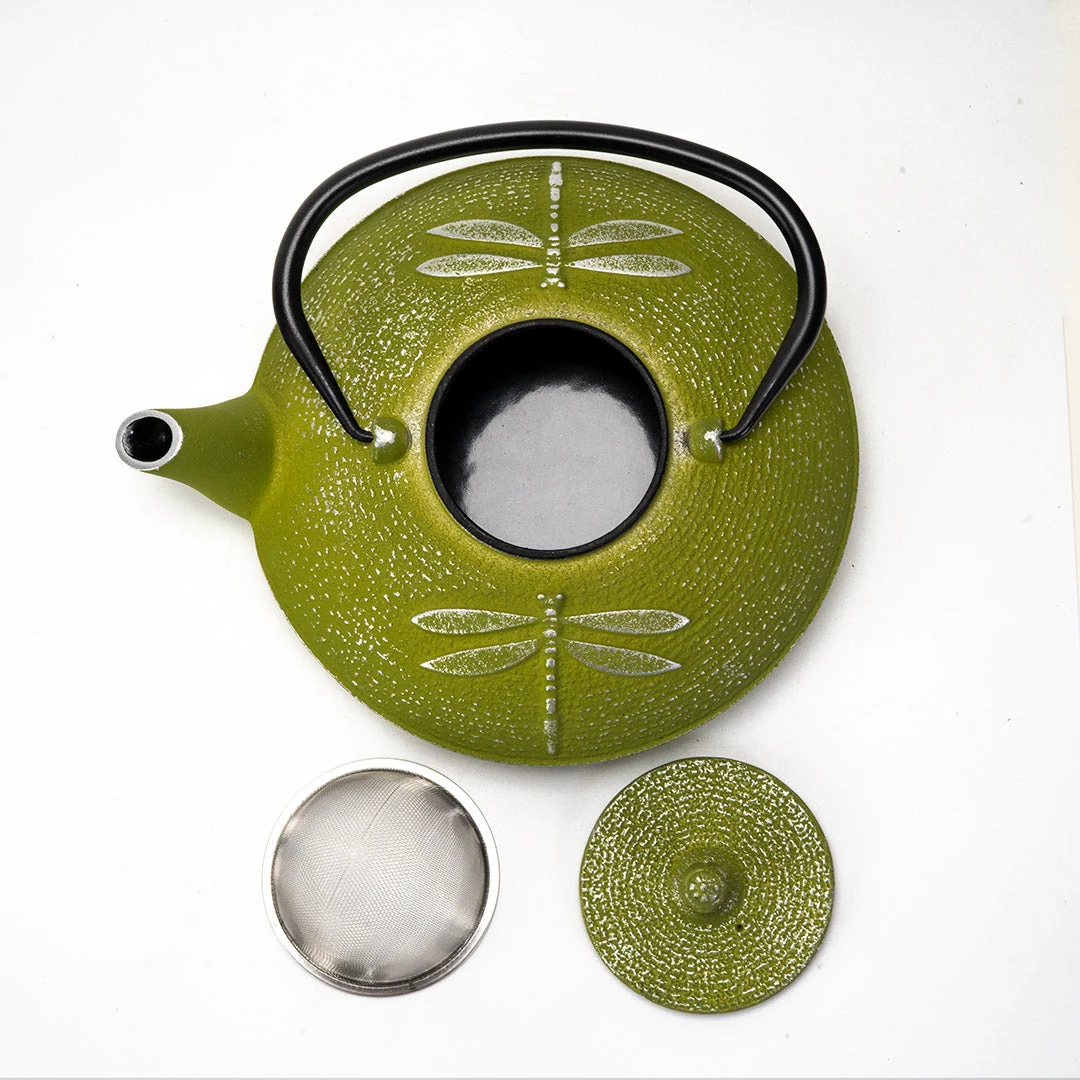 TETSUBIN TEAPOT (GREEN DRAGONFLY) - Image 3
