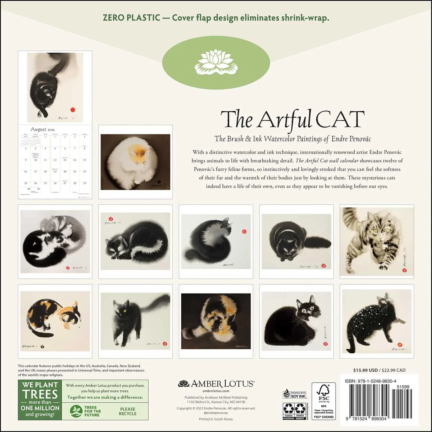 THE ARTFUL CAT WALL CALENDAR 2026 - Image 2