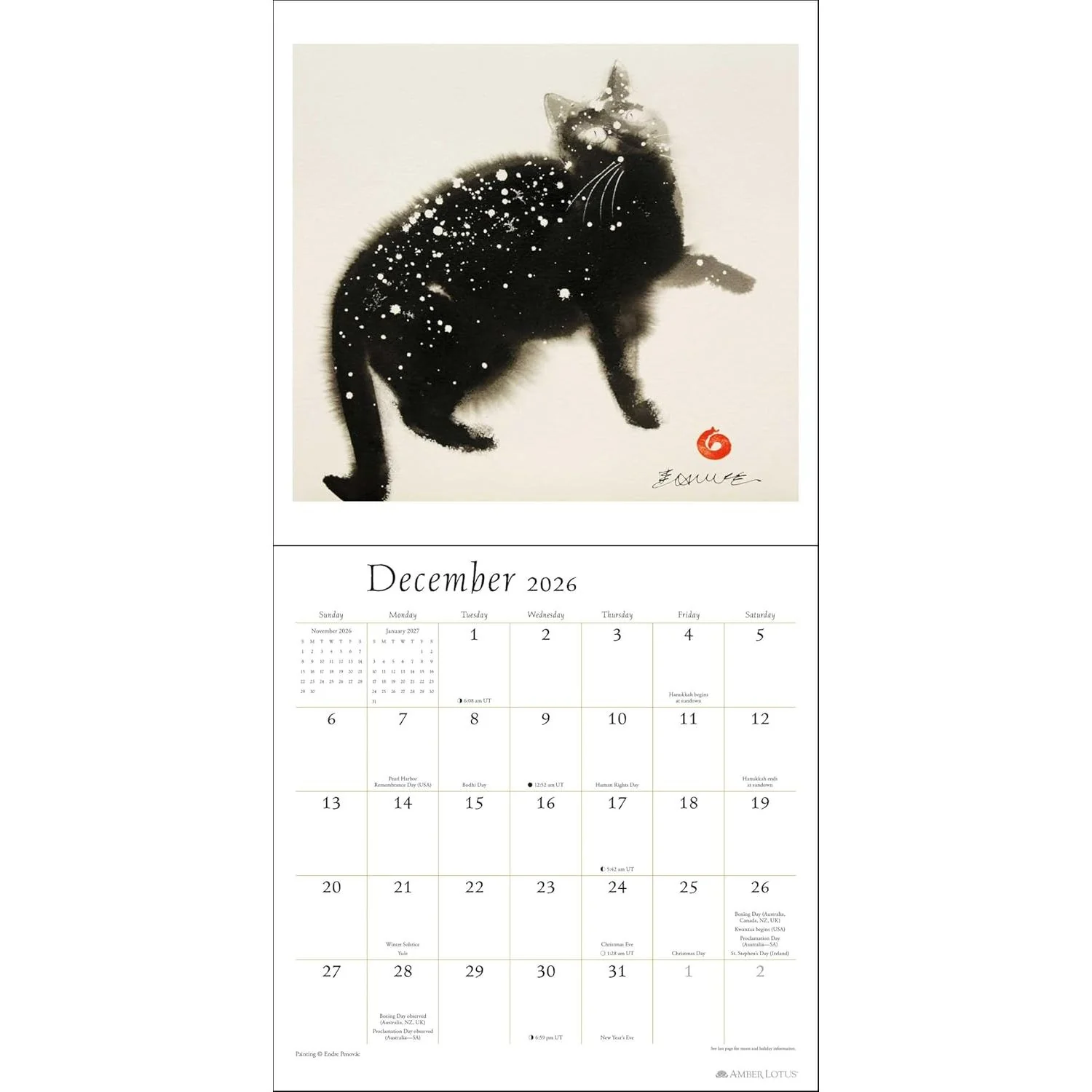 THE ARTFUL CAT WALL CALENDAR 2026 - Image 3