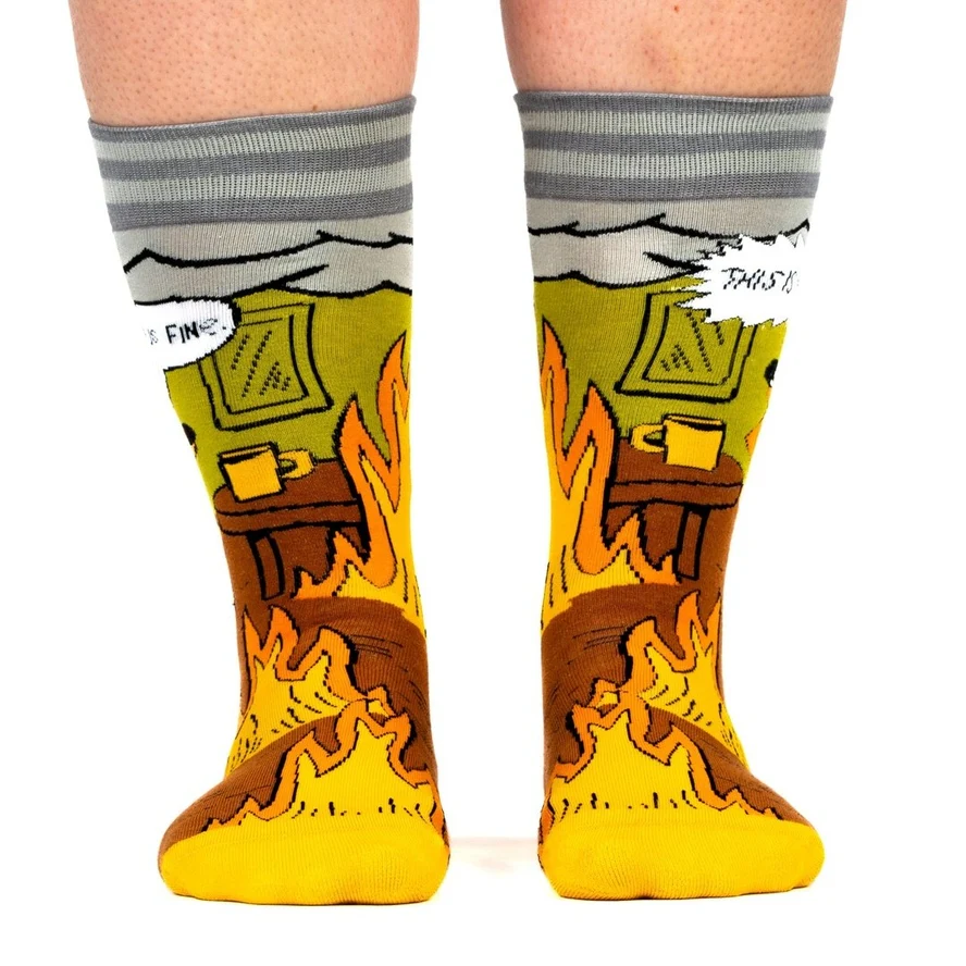 THIS IS FINE. ALSO, NOT FINE CREW SOCKS BY FOOTCLOTHES - Image 2