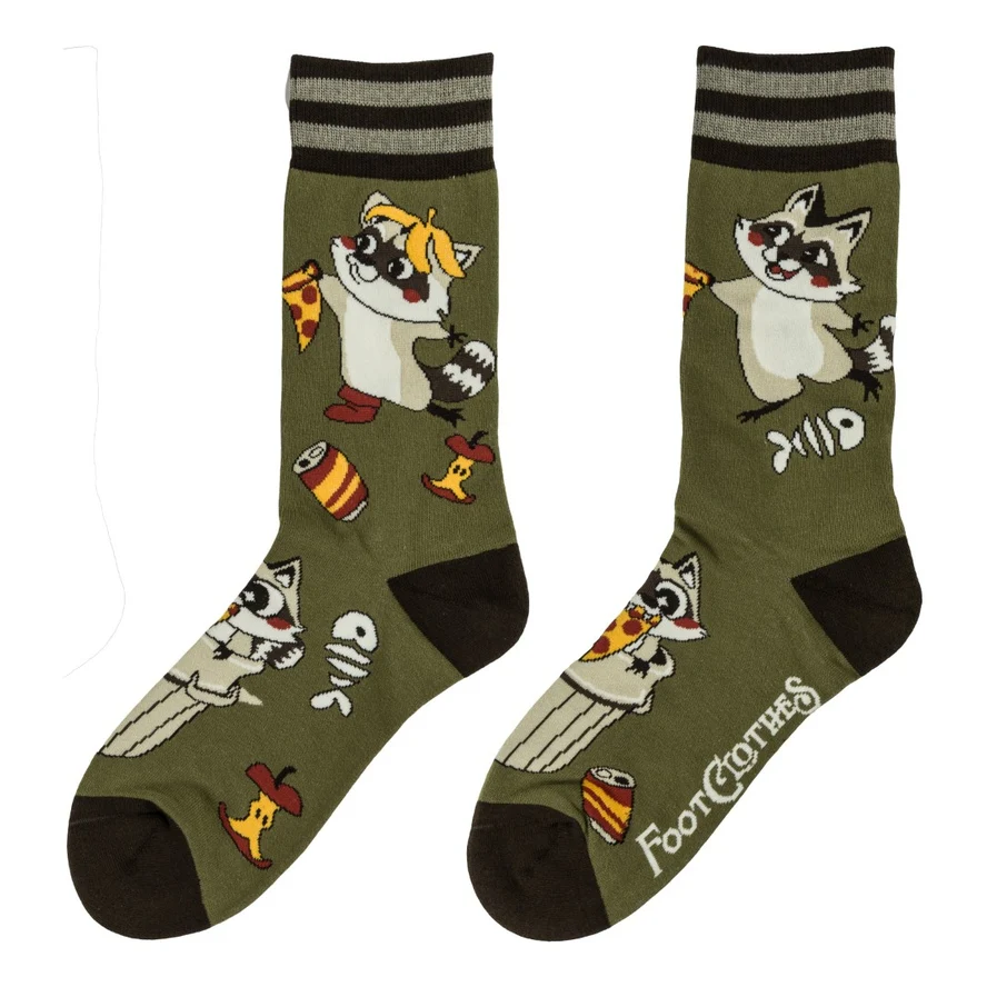TRASH PANDA PARTY CREW SOCKS BY FOOTCLOTHES - Image 2