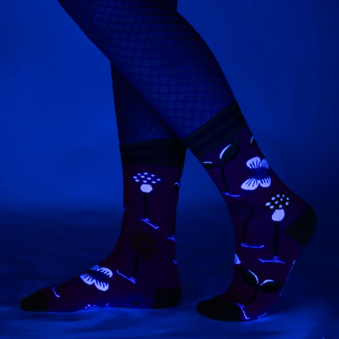 TRIPPY CLIPPIES CREW SOCKS BY FOOTCLOTHES - Image 2