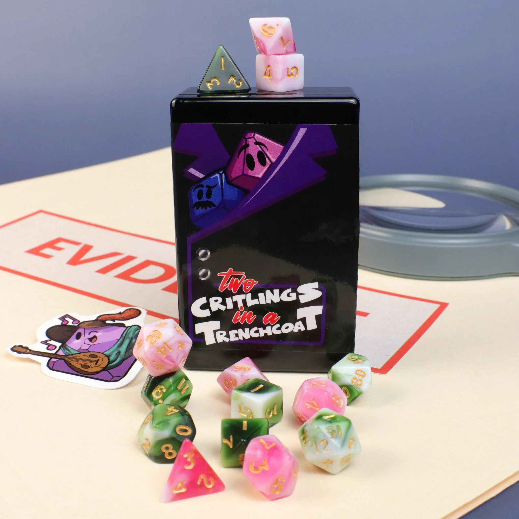 TWO CRITLINGS IN A TRENCH COAT MYSTERY DICE