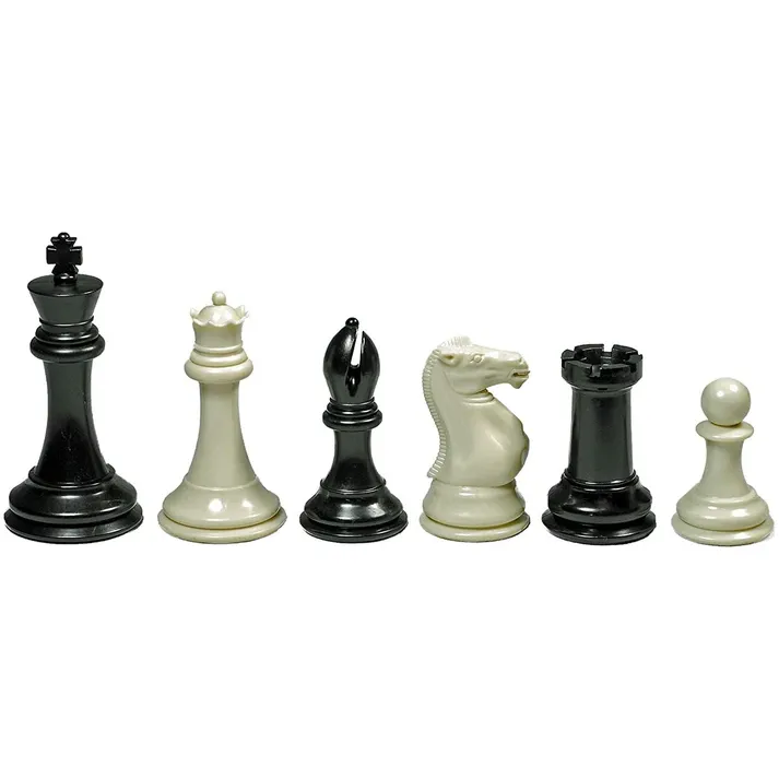 ULTIMATE TOURNAMENT CHESS SET WITH VINYL CHESS MAT & 4" KING (BROWN) - Image 2