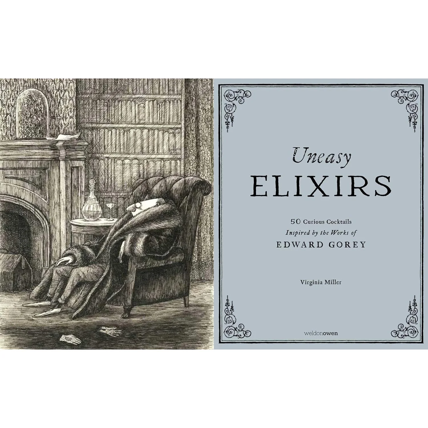 UNEASY ELIXIRS: 50 CURIOUS COCKTAILS INSPIRED BY EDWARD GOREY BY VIRGINIA MILLER - Image 2