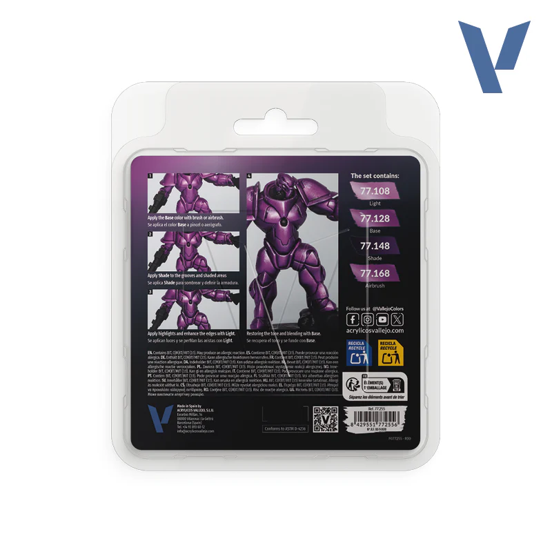 VALLEJO TRUE METALLIC METAL PAINT SET AMETHYST PURPLE (4 COLORS) - Image 2