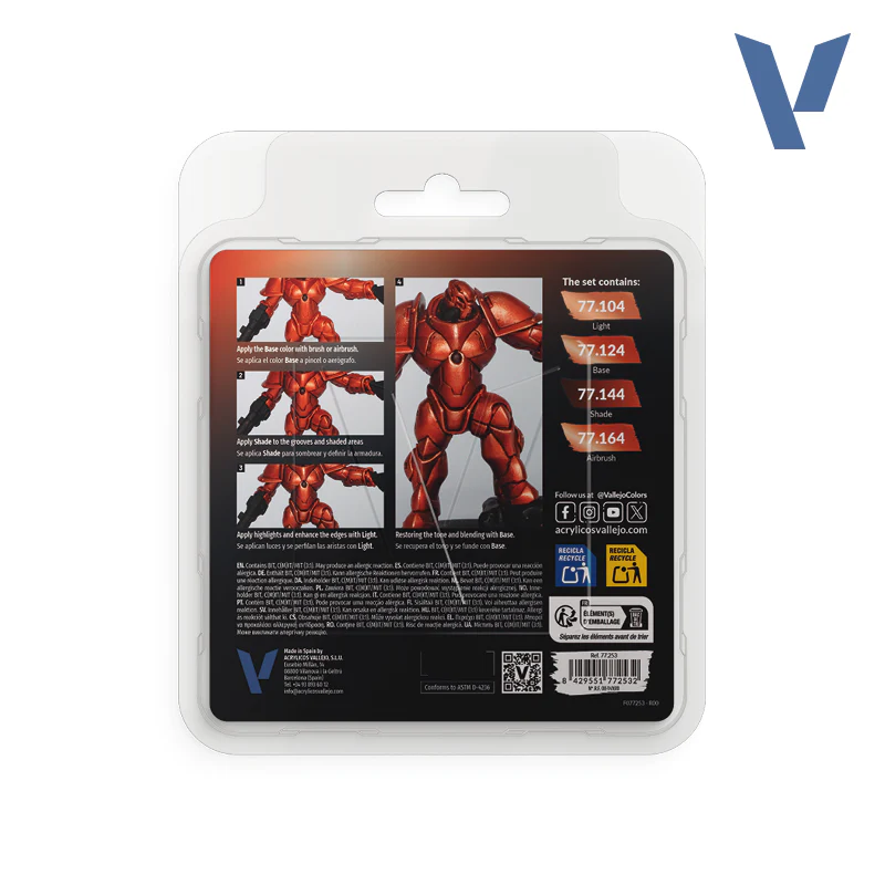 VALLEJO TRUE METALLIC METAL PAINT SET ANCIENT COPPER (4 COLORS) - Image 2