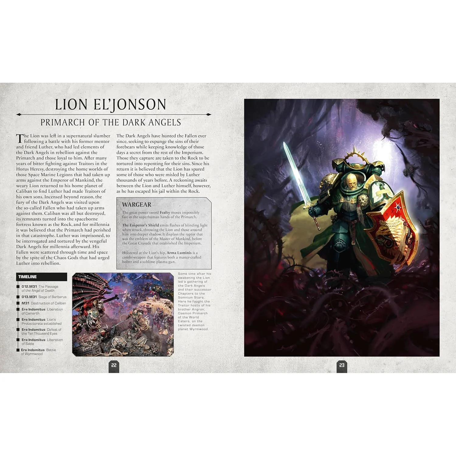 WARHAMMER 40K CHARACTER ENCYCLOPEDIA (INCLUDES LIEUTENANT TITUS MINI) BY DK BOOKS - Image 4