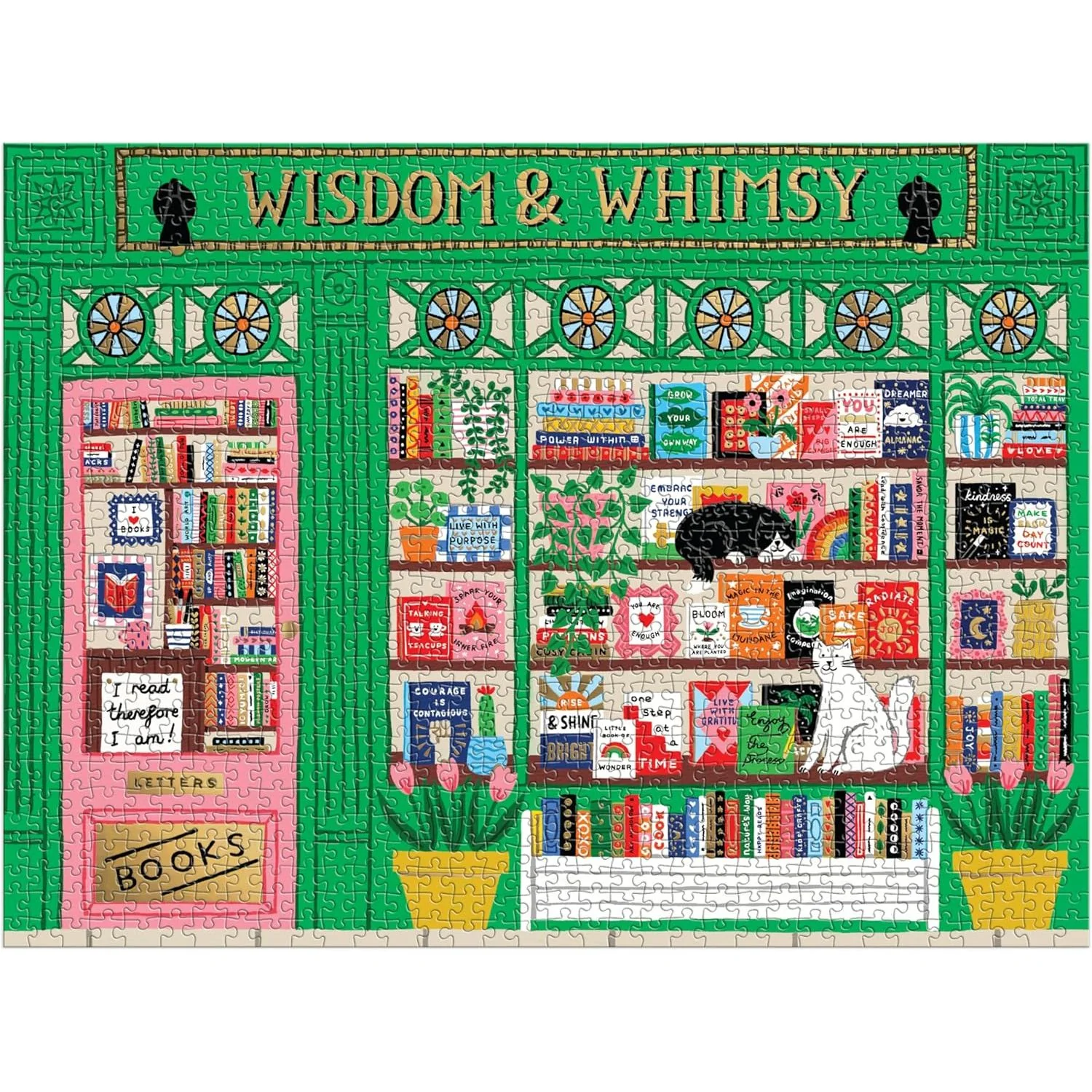 WISDOM AND WHIMSY BOOKSHOP 1000PC PUZZLE - Image 3