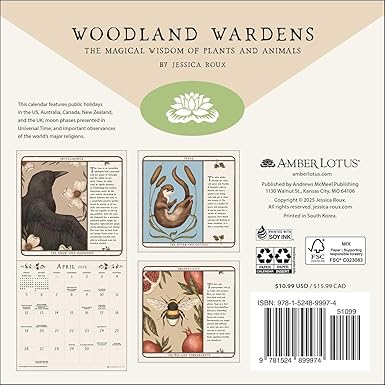 WOODLAND WARDENS 2026 MINI WALL CALENDAR: THE MAGICAL WISDOM OF PLANTS AND ANIMALS - Image 2