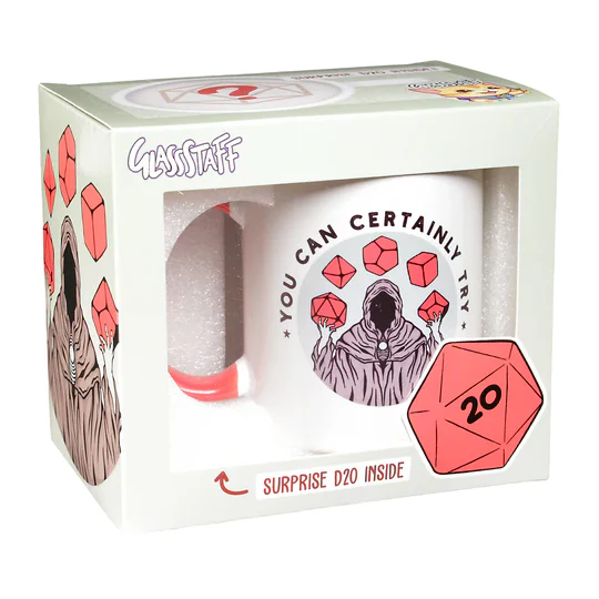 YOU CAN CERTAINLY TRY MUG W/ D20
