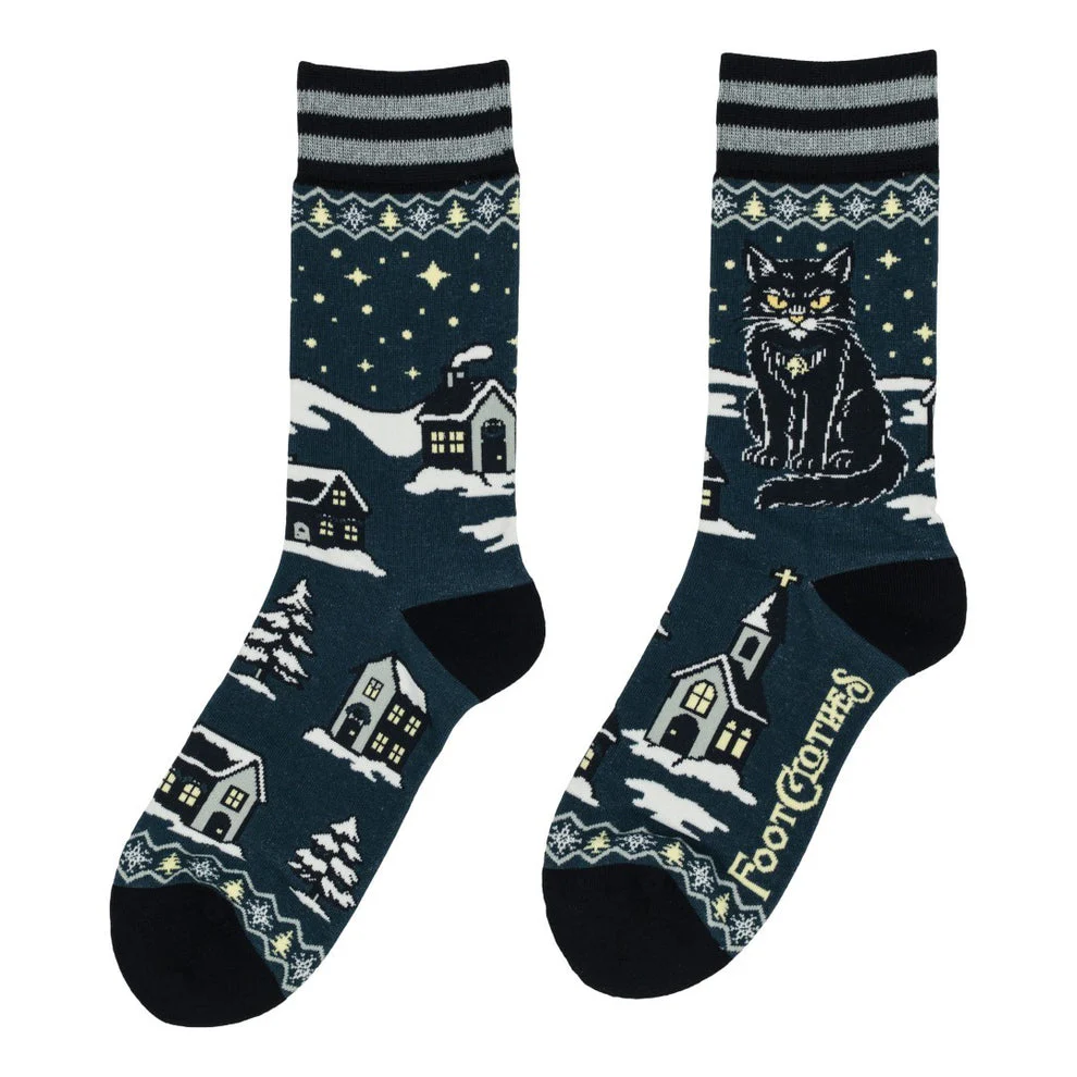YULE CAT CREW SOCKS BY FOOTCLOTHES - Image 2